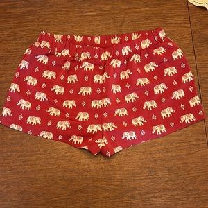 Boho Red Elephant Shorts